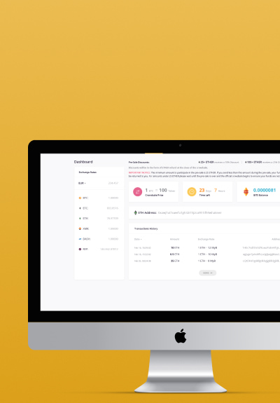 The screenshot of UI of MyBit on a computer